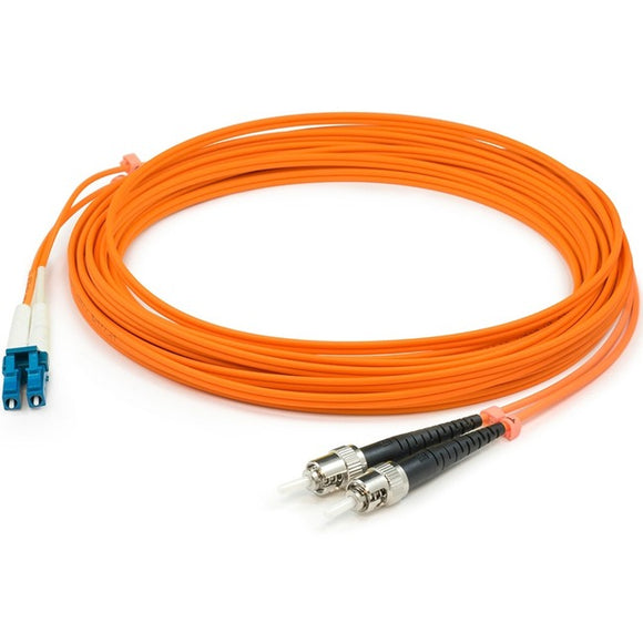 AddOn 5m LC (Male) to ST (Male) Orange OM1 Duplex Fiber OFNR (Riser-Rated) Patch Cable