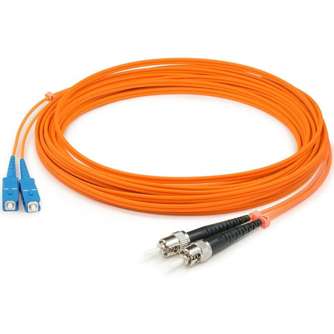 AddOn 10m SC (Male) to ST (Male) Orange OM1 Duplex Fiber OFNR (Riser-Rated) Patch Cable