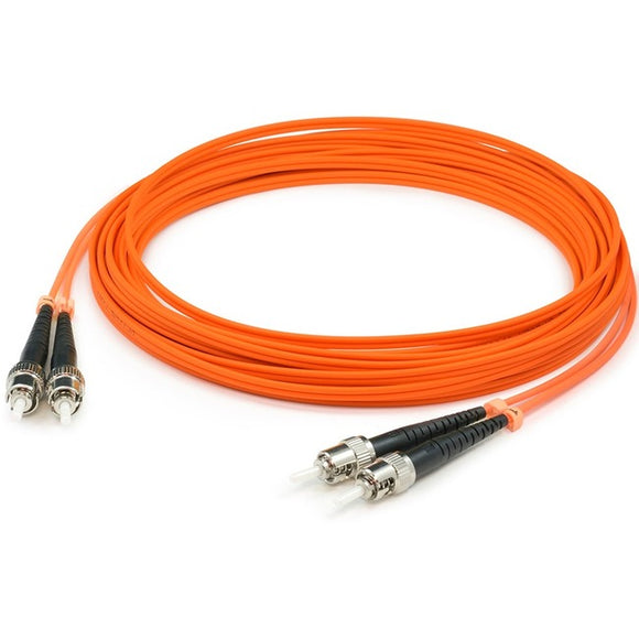 AddOn 1m ST (Male) to ST (Male) Orange OM1 Duplex Fiber OFNR (Riser-Rated) Patch Cable