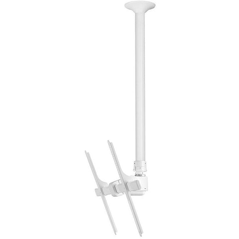 Atdec ceiling mount for large display, long pole - Loads up to 143lb - White - Universal VESA up to 800x500