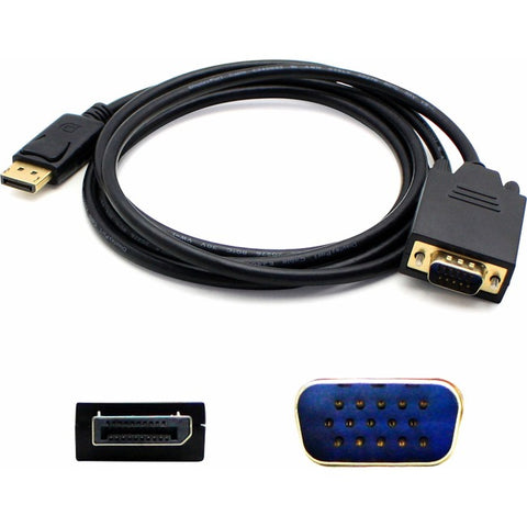 6ft DisplayPort 1.2 Male to VGA Male Black Cable For Resolution Up to 1920x1200 (WUXGA)