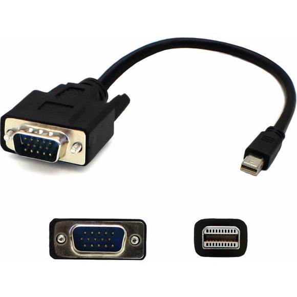 5PK 3ft Mini-DisplayPort 1.1 Male to VGA Male Black Cables For Resolution Up to 1920x1200 (WUXGA)