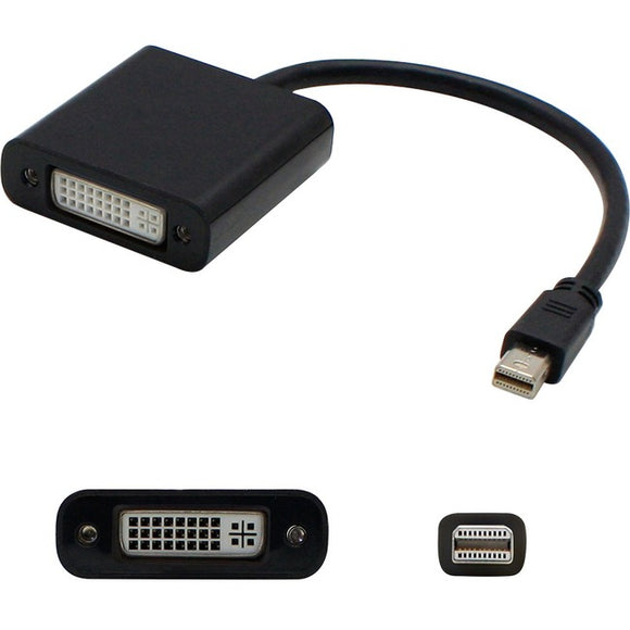 5PK Mini-DisplayPort 1.1 Male to DVI-I (29 pin) Female Black Adapters For Resolution Up to 1920x1200 (WUXGA)
