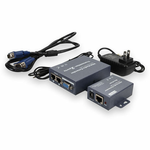 VGA Female to RJ-45 Female Black Extender Which Provides VGA video extension over Cat5 For Resolution Up to 1920x1200 (WUXGA)