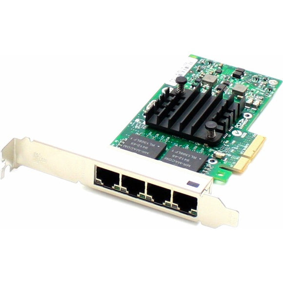 AddOn 10/100/1000Mbs Quad Open RJ-45 Port 100m PCIe x4 Network Interface Card
