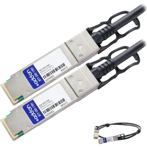 AddOn Dell 331-5217 Compatible TAA Compliant 40GBase-CU QSFP+ to QSFP+ Direct Attach Cable (Passive Twinax, 1m)