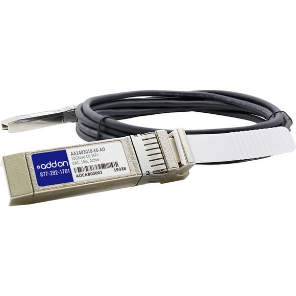 AddOn Avaya/Nortel AA1403018-E6 Compatible TAA Compliant 10GBase-CU SFP+ to SFP+ Direct Attach Cable (Active Twinax, 10m)