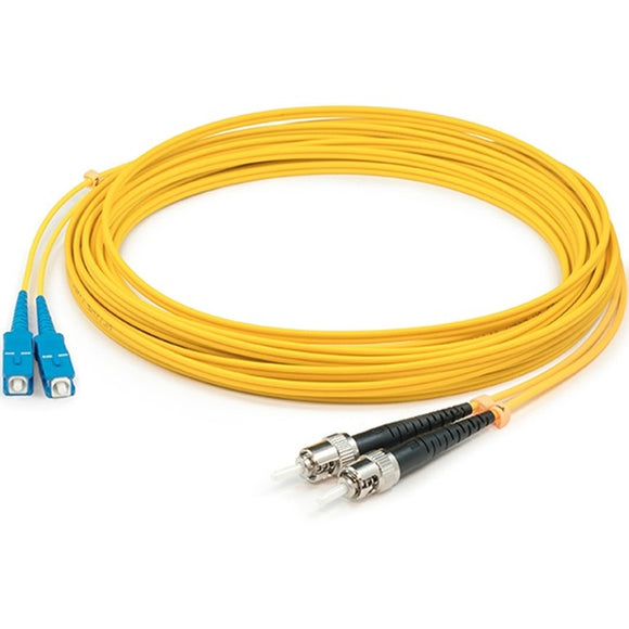 AddOn 20m SC (Male) to ST (Male) Yellow OS2 Duplex Fiber OFNR (Riser-Rated) Patch Cable