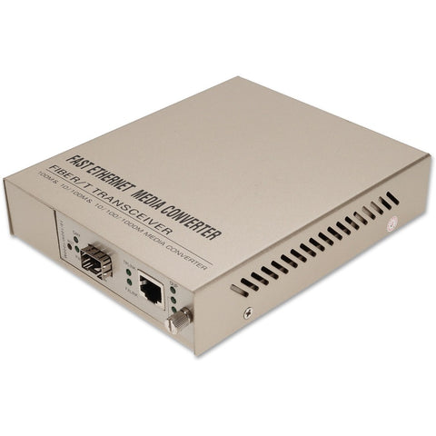 AddOn 10/100/1000Base-TX(RJ-45) to Open SFP Port Managed Media Converter