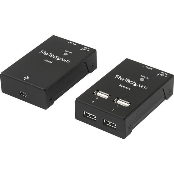 StarTech.com 4 Port USB 2.0-Over-Cat5-or-Cat6 Extender - up to 165ft (50m)