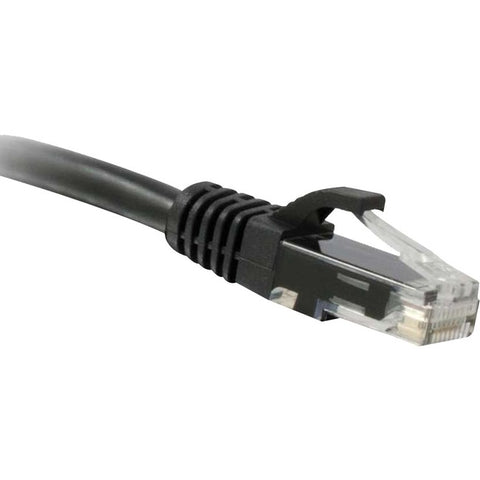 ENET Cat5e Black 7 Foot Patch Cable with Snagless Molded Boot (UTP) High-Quality Network Patch Cable RJ45 to RJ45 - 7Ft