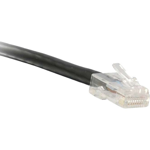 ENET Cat5e Black 7 Foot Non-Booted (No Boot) (UTP) High-Quality Network Patch Cable RJ45 to RJ45 - 7Ft