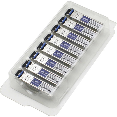 AddOn 8-Pack of Brocade XBR-000193 Compatible TAA Compliant 16GBase-SW Fibre Channel SFP+ Transceiver (MMF, 850nm, 300m, LC)