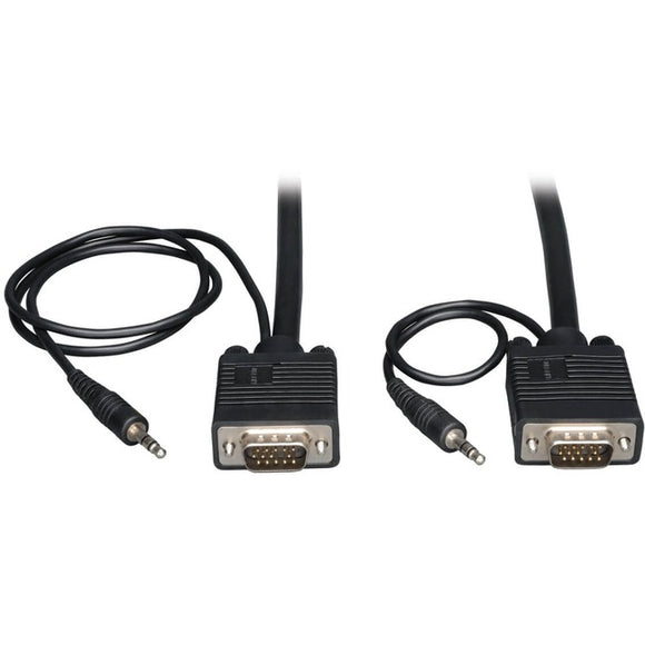 Tripp Lite VGA Coax High Resolution Monitor Cable Audio HD15 3.5mm M/M 35ft