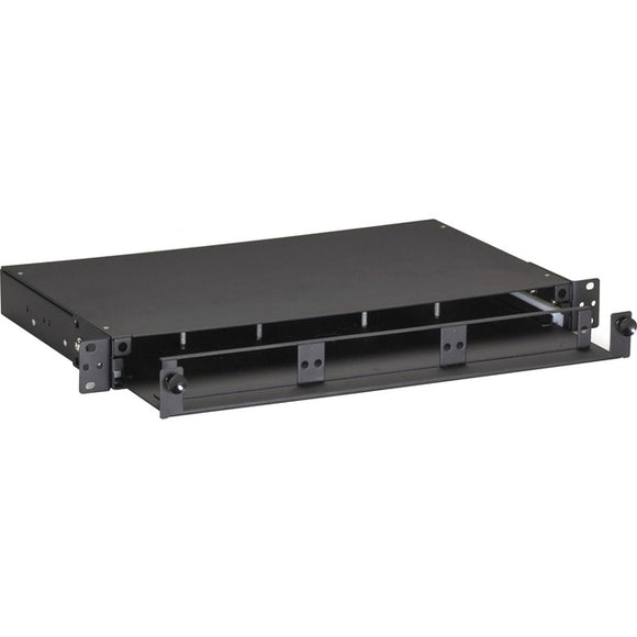 Black Box Rackmount Fiber Shelf with Pull-Out Tray - 1U