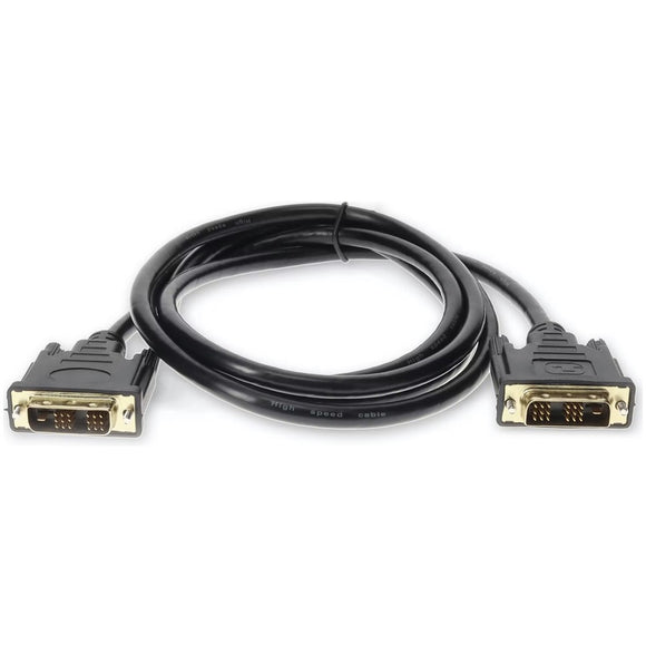 6ft HP DC198A Compatible DVI-D Single Link (18+1 pin) Male to DVI-D Single Link (18+1 pin) Male Black Cable For Resolution Up to 1920x1200 (WUXGA)