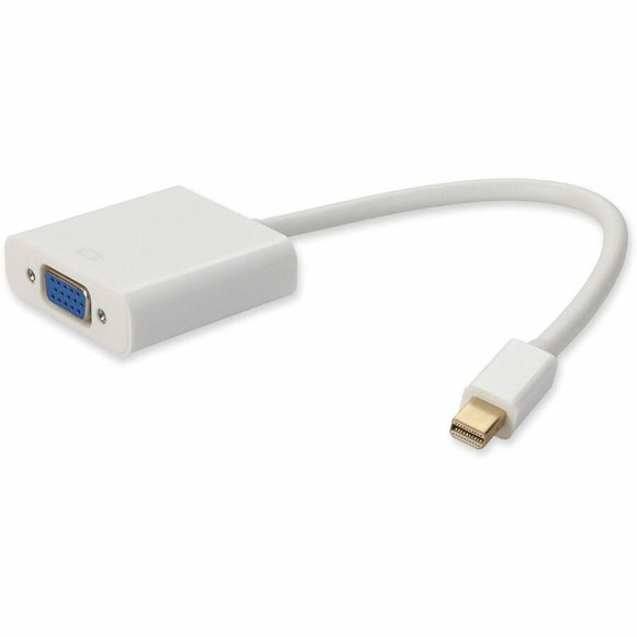Apple Computer MB572Z/B Comp Mini-DisplayPort 1.1 Male to VGA Female White Adapter Supports Ethernet Channel For Resolution Up to 1920x1200 (WUXGA)