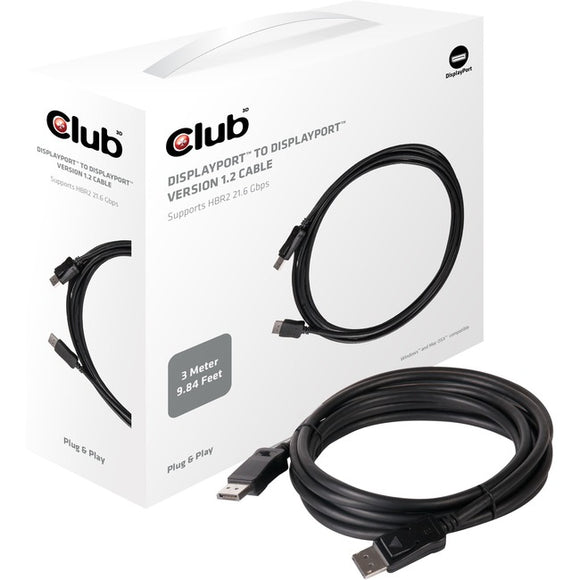 Club 3D DisplayPort 1.2 Cable 3 Meter