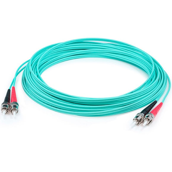 AddOn 2m ST (Male) to ST (Male) Aqua OM4 Duplex Fiber OFNR (Riser-Rated) Patch Cable