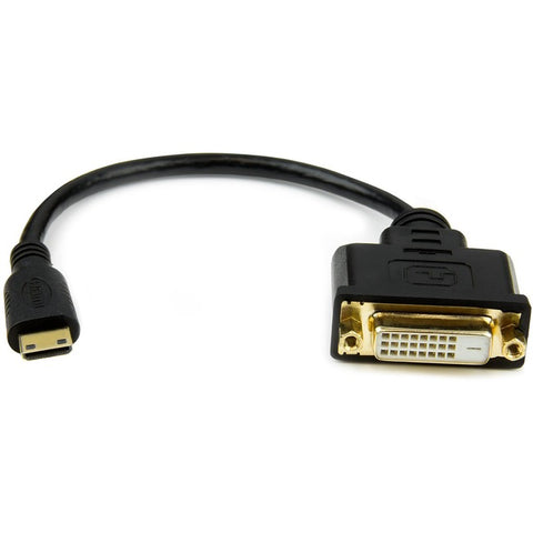 StarTech.com 8 in (20cm) Mini HDMI to DVI Cable, DVI-D to HDMI Cable (1920x1200p), HDMI Mini Male to DVI-D Female Display Cable Adapter
