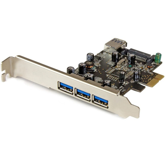 StarTech.com 4 Port PCI Express USB 3.0 Card - 3 External and 1 Internal