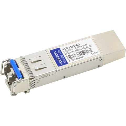 AddOn IBM 45W1193 Compatible TAA Compliant 8GBase-LW SFP+ Transceiver (SMF, 1310nm, 10km, LC, DOM)