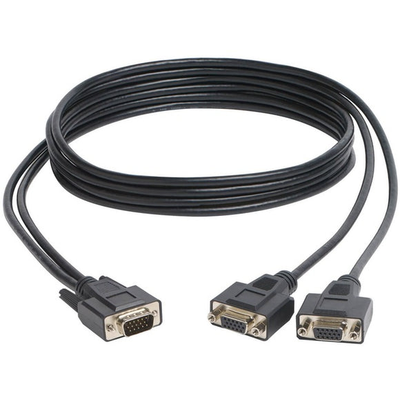Tripp Lite High Resolution VGA Monitor Y Splitter Cable HD15 to 2x HD15 6ft