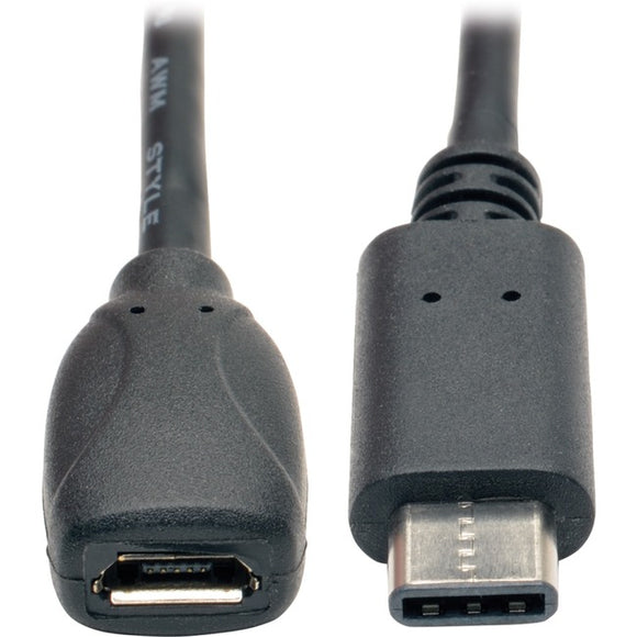 Tripp Lite 6 Inch USB 2.0 Hi-Speed Adapter Cable USB Type-C USB-C to USB Micro-B M/F