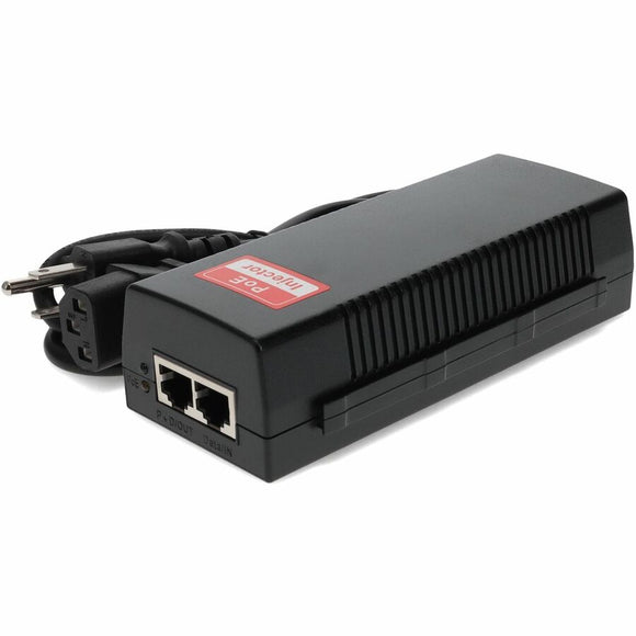 AddOn 30W 10/100M POE Injector with plastic shell (10/100Base-T, 30W,4/5(+),7/8(-))