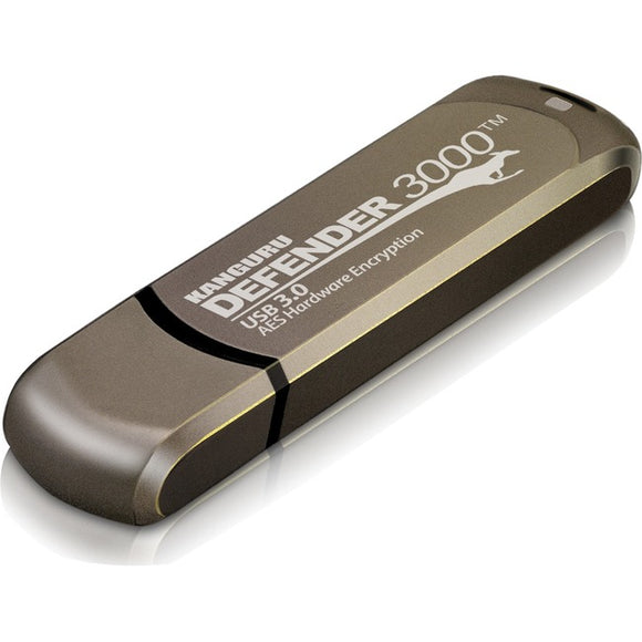 Kanguru Defender3000 FIPS 140-2 Certified Level 3, SuperSpeed USB 3.0 Secure Flash Drive, 64G