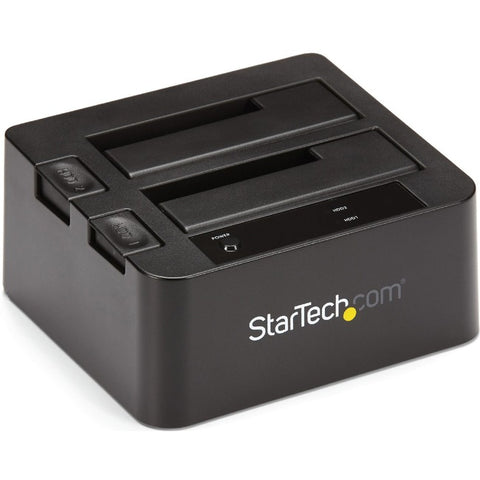 StarTech.com Dual-Bay USB 3.1 to SATA Hard Drive Docking Station, 2.5/3.5" SATA I/II/III, SSD/HDD Dock, USB Hard Drive Bay, Top-Loading