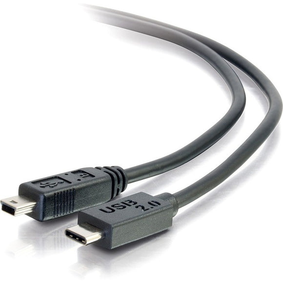 C2G 12ft USB C to USB Mini B Cable - USB 2.0 to USB Mini B - M/M