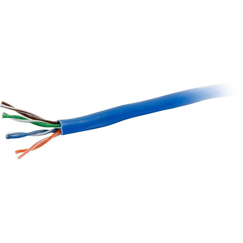C2G 1000ft Cat6 Bulk Ethernet Network Cable-Solid UTP-Riser CMR Blue TAA