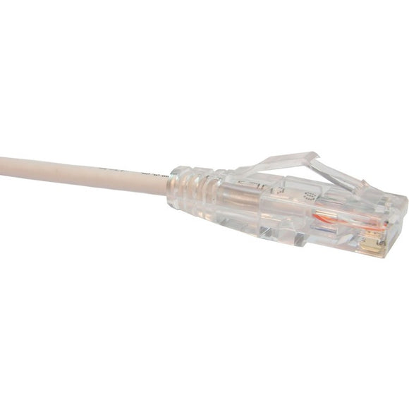 Unirise Clearfit Slim Cat6 Patch Cable, Snagless, White, 20ft