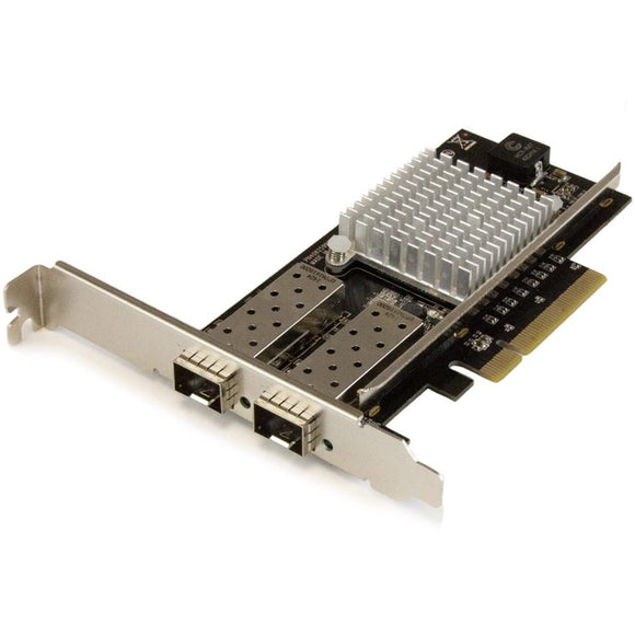 StarTech.com 10G Network Card, 2x 10G Open SFP+ Multimode LC Fiber Connector Intel 82599 Chip Gigabit Ethernet Card