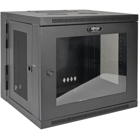 Tripp Lite 10U Wall Mount Rack Enclosure Server Cabinet w/Swinging Door Acrylic Window