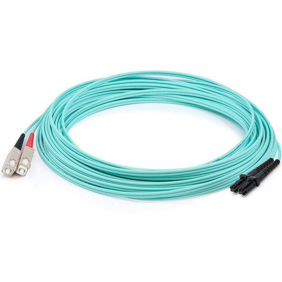AddOn 7m MT-RJ (Male) to SC (Male) Aqua OM3 Duplex Fiber OFNR (Riser-Rated) Patch Cable