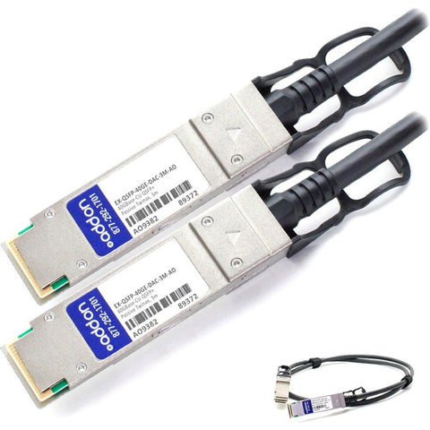 AddOn Juniper Networks EX-QSFP-40GE-DAC-3M Compatible TAA Compliant 40GBase-CU QSFP+ to QSFP+ Direct Attach Cable (Passive Twinax, 3m)