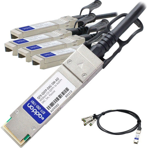 AddOn Juniper Networks QFX-QSFP-DAC-5M Compatible TAA Compliant 40GBase-CU QSFP+ to QSFP+ Direct Attach Cable (Passive Twinax, 5m)