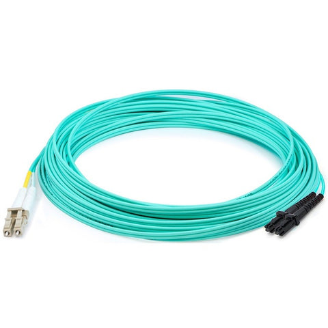 AddOn 5m MT-RJ (Male) to SC (Male) Aqua OM3 Duplex Fiber OFNR (Riser-Rated) Patch Cable