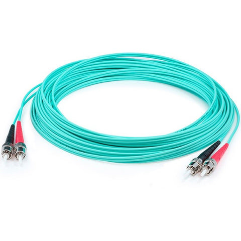 AddOn 3m ST (Male) to ST (Male) Aqua OM3 Duplex Fiber OFNR (Riser-Rated) Patch Cable