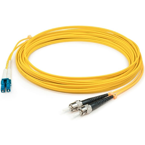 AddOn 1m ST (Male) to LC (Male) Yellow OS2 Simplex Fiber OFNR (Riser-Rated) Patch Cable