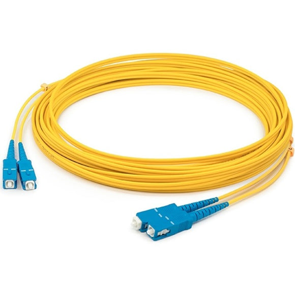 AddOn 1m SC (Male) to SC (Male) Yellow OS2 Simplex Fiber OFNR (Riser-Rated) Patch Cable