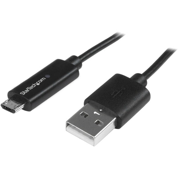 StarTech.com 1m 3 ft Micro-USB Cable with LED Charging Light - M/M - USB to Micro USB Cable