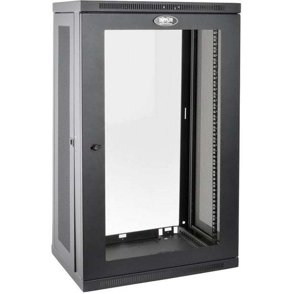 Tripp Lite SmartRack 21U Low-Profile Switch-Depth Wall-Mount Half-Height Rack Enclosure Clear Acrylic Window