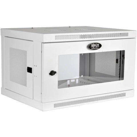 Tripp Lite 6U Wall Mount Rack Enclosure Server Cabinet White w/ Acrylic Glass Door