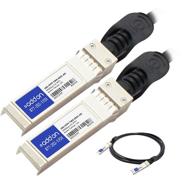 Brocade (Formerly) 10G-SFPP-TWX-0201 Compatible TAA Compliant 10GBase-CU SFP+ to SFP+ Direct Attach Cable (Active Twinax, 2m)