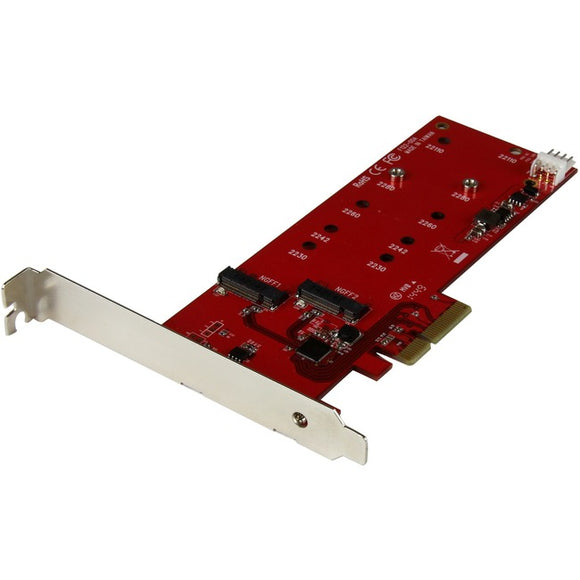 StarTech.com 2x M.2 SATA SSD Controller Card - PCIe - PCI Express M.2 SATA III Controller - NGFF Card Adapter