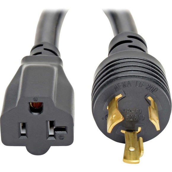 Tripp Lite 6in Power Cord Adapter Cable L5-20P to 5-15/20R with Locking Connectors Heavy Duty 20A 12AWG 6
