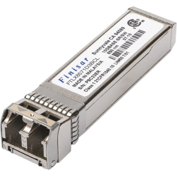 Finisar Corporation 850nm Vcsel, Pin,  10gbase-sr/sw, 1200-mx-snl-i, 10.5 Gb/s Multi-rate Transceive